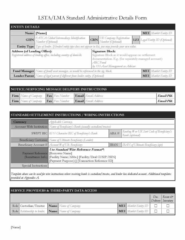 LSTA LMA Administrative Detail Form (May 31, 2018)
