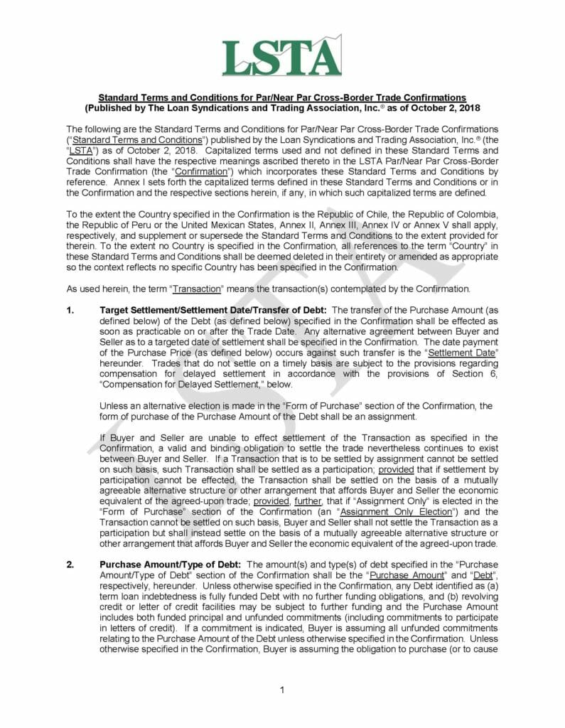 Par_Near Par Cross Border Trade Confirmations - STCs (October 2, 2018)