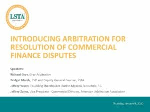Pages from LSTA Webinar - Arbitration (January 9, 2020)