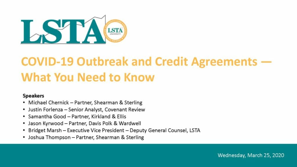 Pages from COVID-19 Outbreak and Credit Agreement - What You Need to Know (March 25, 2020)