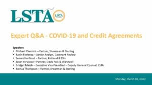 Pages from Expert QA - COVID-19 and Credit Agreements (March 30, 2020)