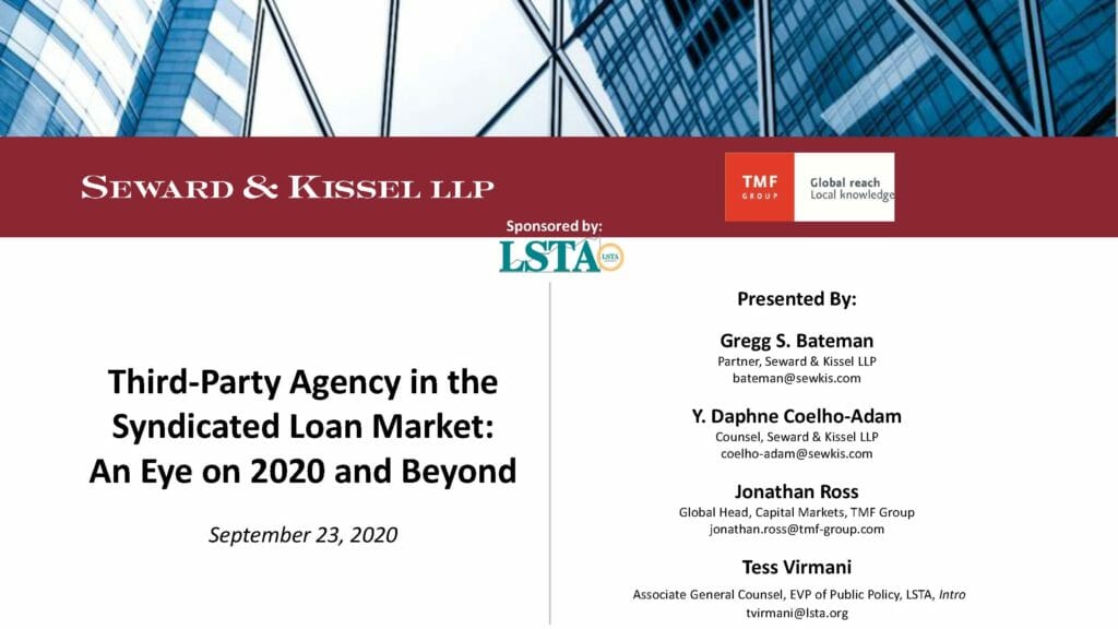 Third Party Loan Agency Webcast (September 23, 2020)
