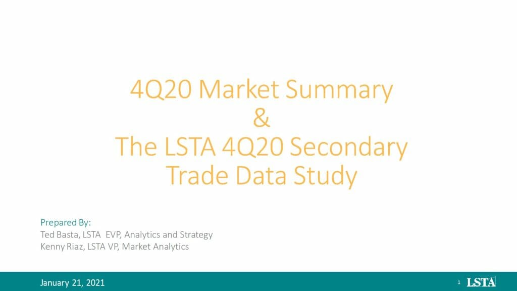 Secondary Trade Settlement Study (Jan 21 2021)