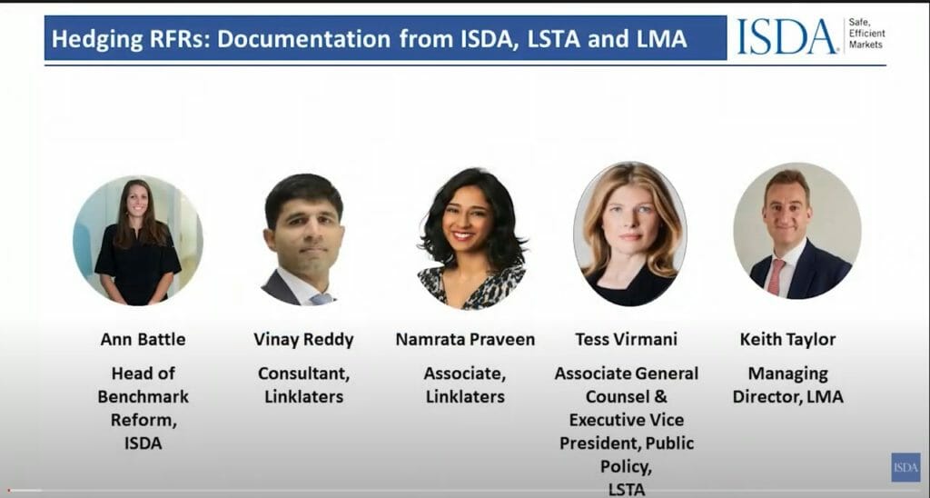 Hedging RFRs- Documentation from ISDA, LSTA and LMA (Oct 12 2021)