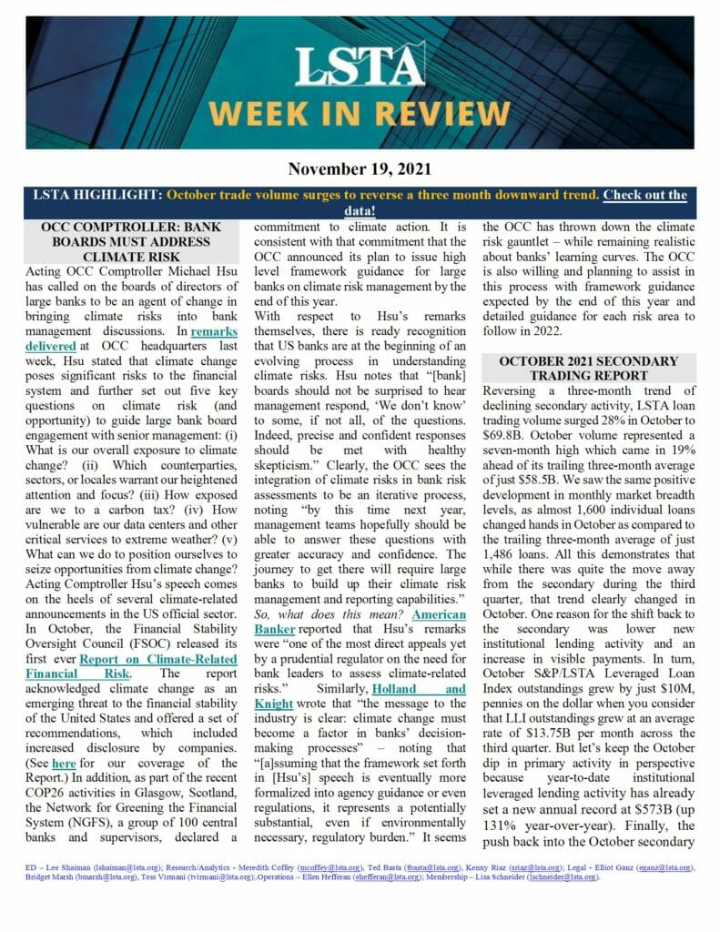 Week in Review 11 19 21