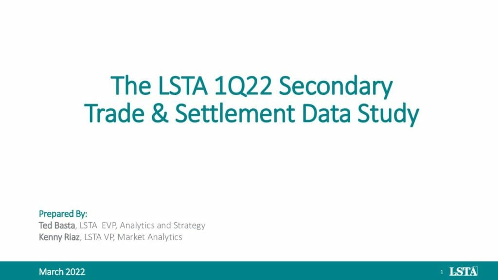 Cover 1Q2022_LSTA_Secondary_Trade_Settlement_Study