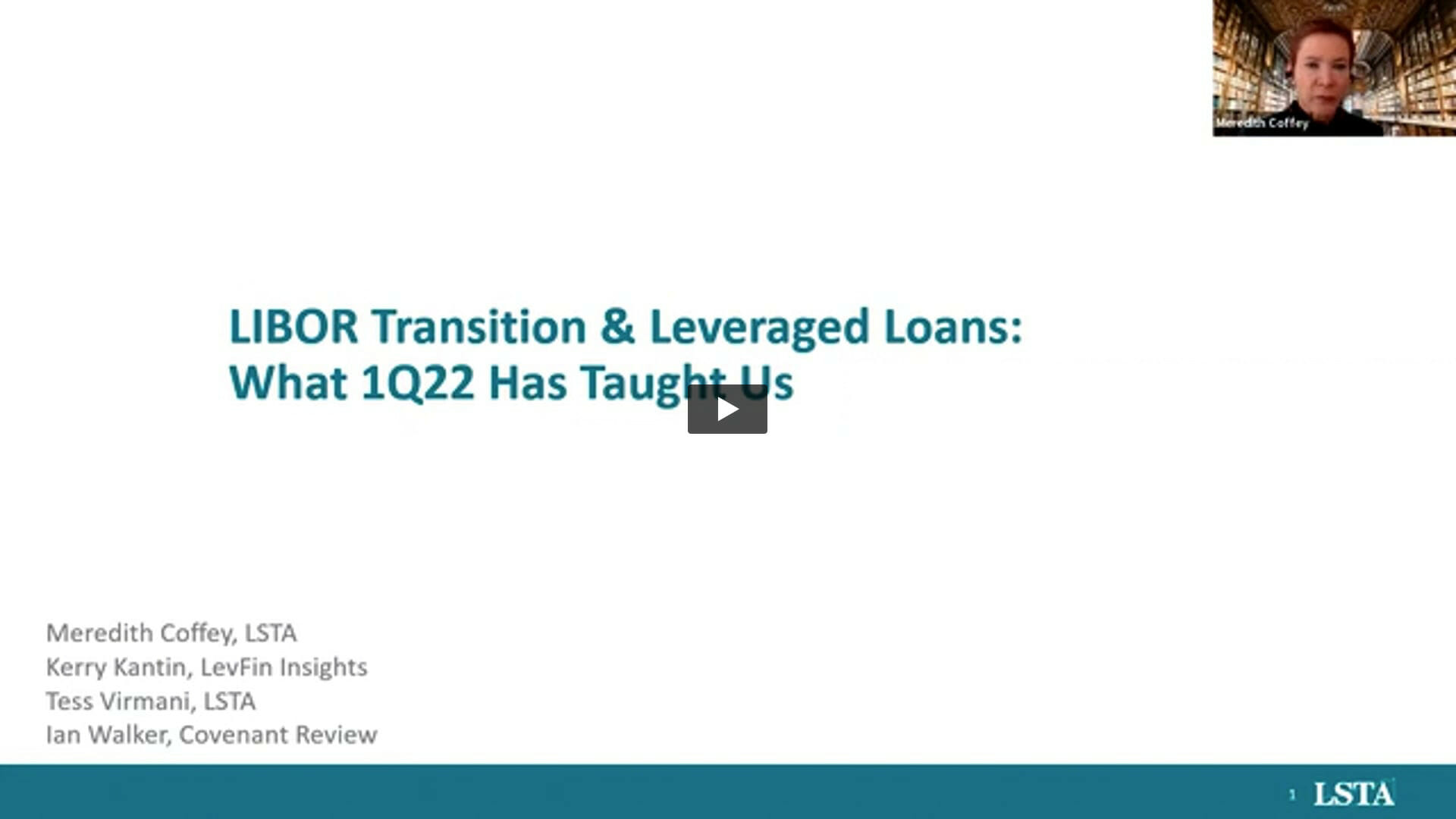 LIBOR Transition & Leveraged Loans:What 1Q22 Has Taught Us – Podcast