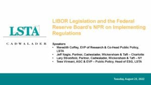 LIBOR Legislation Webcast Slides_Aug 23 2022_FINAL_1
