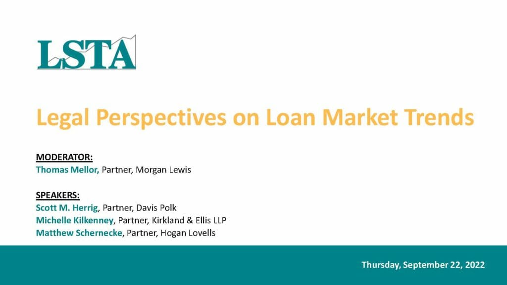 Legal Perspectives on Loan Market Trends_092222