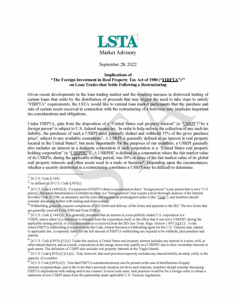 Pages from LSTA Market Advisory - FIRPTA_092822_Final