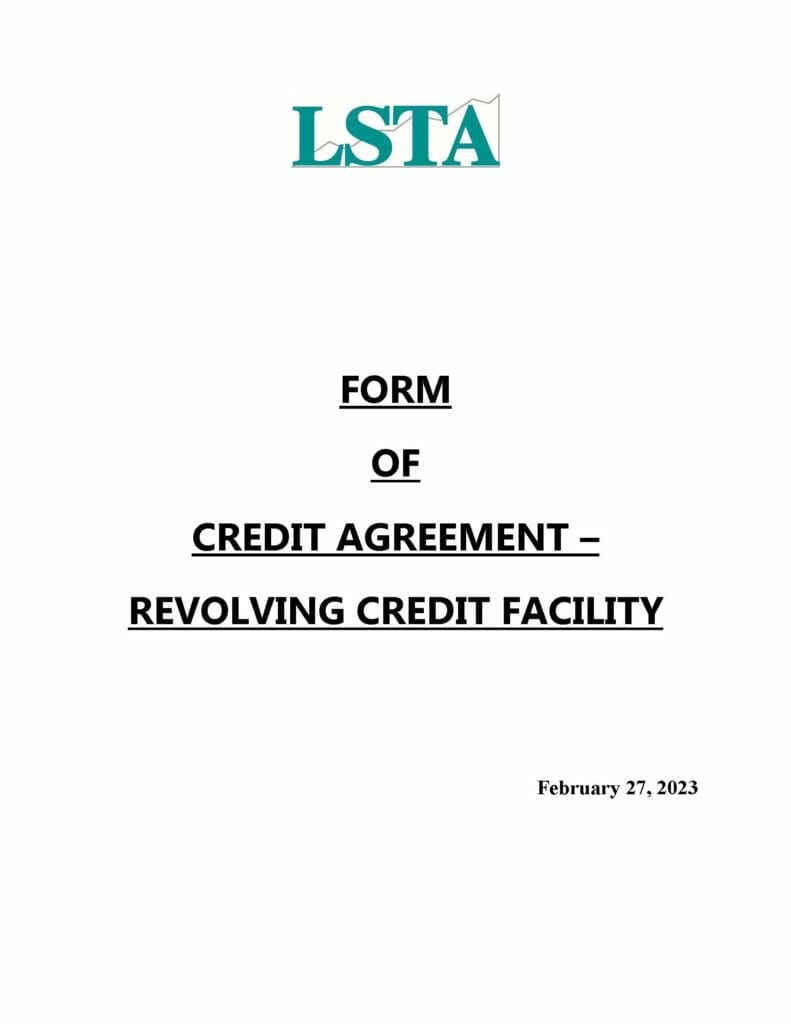 Form-of-Credit-Agreement-Revolving-Credit-Facility-Term-SOFR (Feb 27 2023)