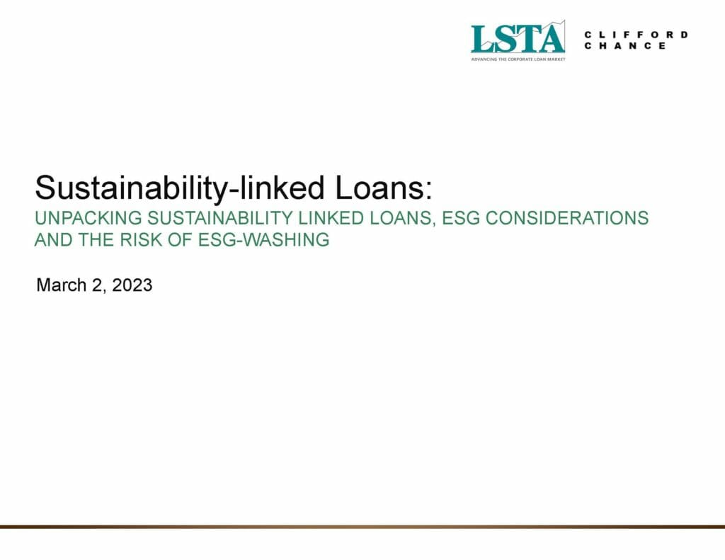 Pages from Sustainability-linked Loans - LSTA Presentation_FINAL Slides_030223