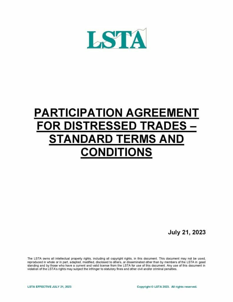 Distressed Participation Agreement STCs (July 21 2023)