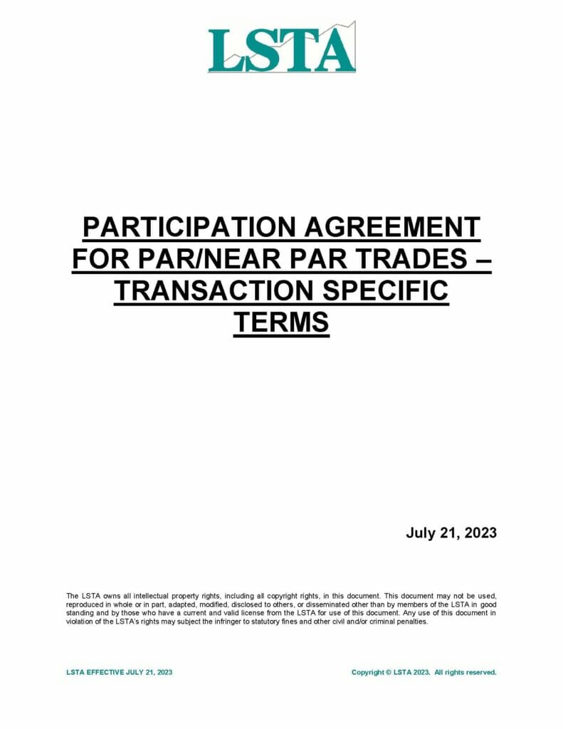 Par Participation Agreement TSTs (July 21 2023)