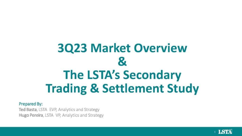 3Q2023_LSTA_Secondary_Trade_Settlement_Study