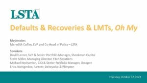 Loan Defaults & Recoveries & LMT's, Oh My! (101223)