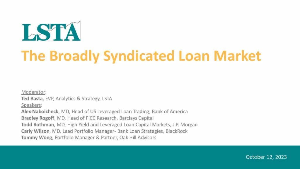 The Broadly Syndicated Loan Market (101223)