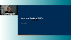 Nuts and Bolts of BDCs (Replay)