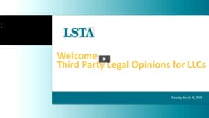Third Party Legal Opinions for LLCs (Replay)