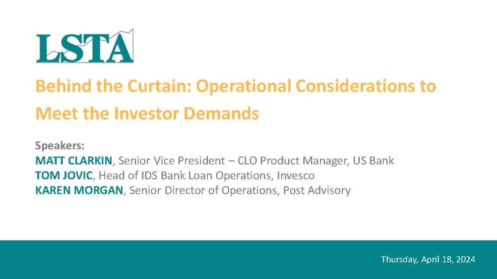 Operational Considerations to Meet the Investor Demands (Apr 18 2024)